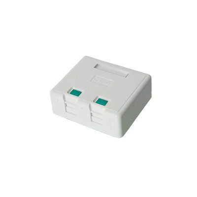 Caja de pared con 2 puertos Keystone, no incluye Jacks Caja de pared con 2 puertos Keystone, no incluye Jacks