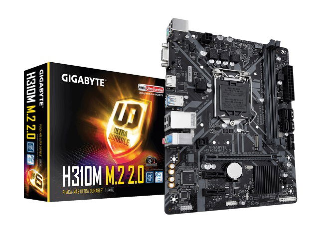 Gigabyte H310M M.2 - 1.0 - placa base - micro ATX - LGA1151 Socket - H310 Chipset - USB 3.1 Gen 1 - Gigabit LAN - Tarjeta gráfica (CPU necesaria) - HD Audio (8-canales) Gigabyte H310M M.2 - 1.0 - placa base - micro ATX - LGA1151 Socket - H310 Chipset - USB 3.1 Gen 1 - Gigabit LAN - Tarjeta gráfica (CPU necesaria) - HD Audio (8-canales)