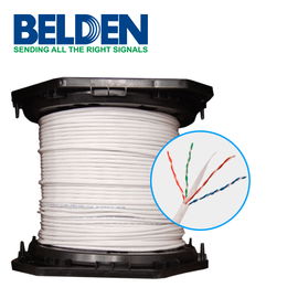 CABLE UTP CAT6 BELDEN 2412 009A1000 FORRO PVC BLANCO CMR 4 PARES 350 MHZ CALIBRE 23AWG 100% COBRE USO INTERIOR ESPECIAL PARA INSTALACIONES SEGURIDAD, CCTV, VIDEO,DATOS,REDES ETHERNET CERTIFICABLE BOBINA 1000 PIES 305 METROS CABLE UTP CAT6 BELDEN 2412 009A1000 FORRO PVC BLANCO CMR 4 PARES 350 MHZ CALIBRE 23AWG 100% COBRE USO INTERIOR ESPECIAL PARA INSTALACIONES SEGURIDAD, CCTV, VIDEO,DATOS,REDES ETHERNET CERTIFICABLE BOBINA 1000 PIES 305 METROS