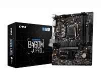 MSI - B460M-A PRO  - Motherboard - Micro ATX - LGA1200 Socket - Intel B460 - para Celeron / para Pentium / para Core i3 / para Core i5 / para Core i7 / para Core i9 - Intel HD Graphics - Sound card