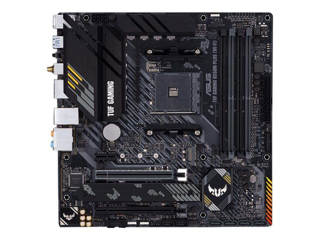 ASUS TUF GAMING B550M-PLUS (WI-FI) - Placa base - micro ATX - Socket AM4 - AMD B550 Chipset - USB-C Gen2, USB 3.2 Gen 1, USB 3.2 Gen 2 - 2.5 Gigabit LAN, Wi-Fi 6, Bluetooth - Tarjeta gráfica (CPU necesaria) - HD Audio (8-canales) ASUS TUF GAMING B550M-PLUS (WI-FI) - Placa base - micro ATX - Socket AM4 - AMD B550 Chipset - USB-C Gen2, USB 3.2 Gen 1, USB 3.2 Gen 2 - 2.5 Gigabit LAN, Wi-Fi 6, Bluetooth - Tarjeta gráfica (CPU necesaria) - HD Audio (8-canales)