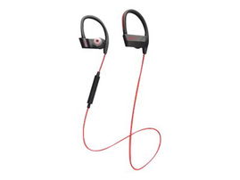 Jabra Sport Pace - Auriculares internos con micro - en oreja - montaje encima de la oreja - Bluetooth - inalámbrico - rojo