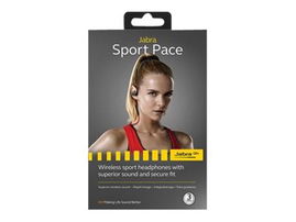 Jabra Sport Pace - Auriculares internos con micro - en oreja - montaje encima de la oreja - Bluetooth - inalámbrico - rojo