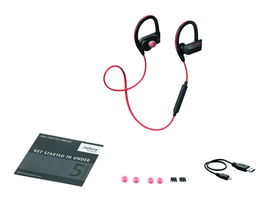 Jabra Sport Pace - Auriculares internos con micro - en oreja - montaje encima de la oreja - Bluetooth - inalámbrico - rojo