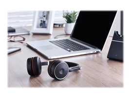 Jabra Evolve 75 MS Stereo - Auricular - en oreja - Bluetooth - inalámbrico - cancelación de sonido activo - USB - Certificado para Skype Empresarial