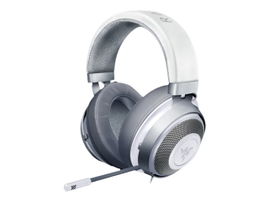 Razer Kraken - Auricular - tamaño completo - cableado - conector de 3,5 mm - aislamiento de ruido - blanco mercurio