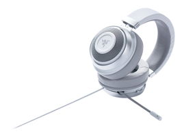 Razer Kraken - Auricular - tamaño completo - cableado - conector de 3,5 mm - aislamiento de ruido - blanco mercurio