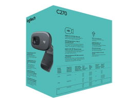 Logitech HD Webcam C270 - Webcam - color - 1280 x 720 - audio - USB 2.0