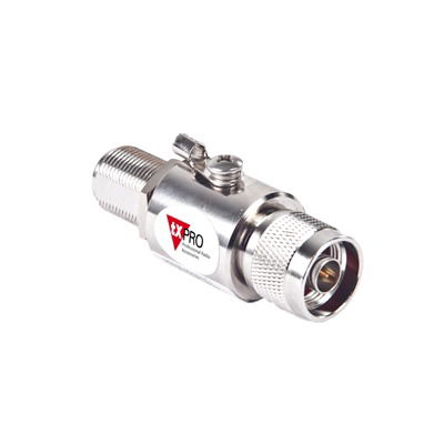 Protector de Línea Coaxial, tipo tubo de gas y paso de C.D., para 0-2.5 GHz, 750W y 0.2 dB de Perdida por Inserción Protector de Línea Coaxial, tipo tubo de gas y paso de C.D., para 0-2.5 GHz, 750W y 0.2 dB de Perdida por Inserción