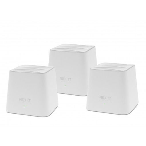 Nexxt Solutions Connectivity - Router - Wireless Mesh - 802.11ac - Desktop - 1200Mbps 3 Nodes