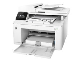 HP LaserJet Pro MFP M227fdw - Impresora multifunción - B/N - laser - Legal (216 x 356 mm) (original) - A4/Legal (material) - hasta 30 ppm (copiando) - hasta 30 ppm (impresión) - 260 hojas - 33.6 Kbps - USB 2.0, LAN, Wi-Fi(n), NFC, host USB 2.0