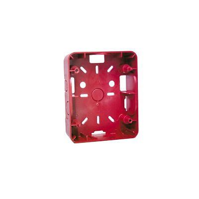 Caja para Montaje de Sirena/Estrobo, Color rojo Caja para Montaje de Sirena/Estrobo, Color rojo
