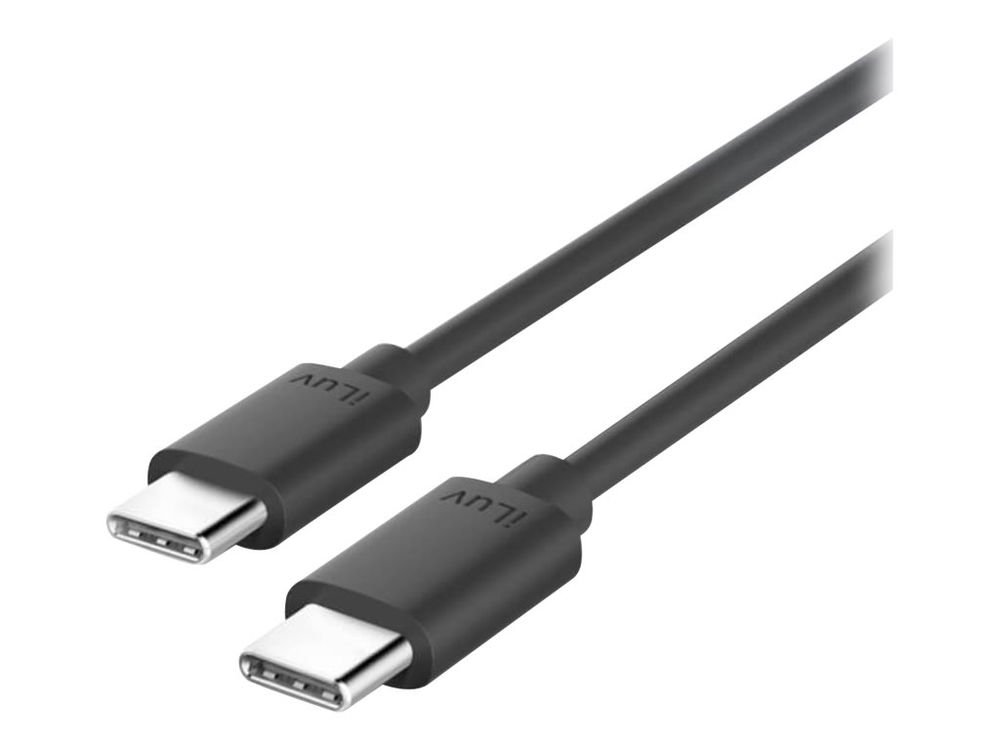 iLuv - Cable USB - USB-C (M) a USB-C (M) - USB 3.1 Gen 2 - 3 ft - conector C reversible - negro