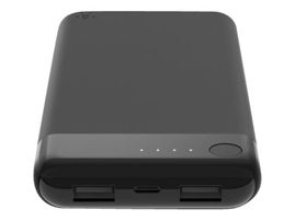 Belkin - Cargador portátil - 10000 mAh - 3.4 A - 2 conectores de salida (USB) - en el cable: Lightning - negro - para Apple iPad/iPhone/iPod (Lightning)