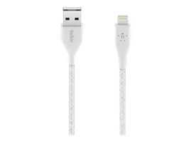 Belkin DuraTek Plus - Cable Lightning - USB macho a Lightning macho - 1.22 m - blanco - para Apple iPad/iPhone/iPod (Lightning)
