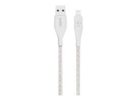 Belkin DuraTek Plus - Cable Lightning - USB macho a Lightning macho - 1.22 m - blanco - para Apple iPad/iPhone/iPod (Lightning)