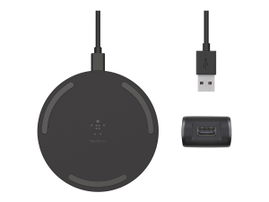 Belkin - Base de carga inalámbrica + adaptador de corriente CA - 10 vatios - negro