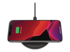 Belkin - Base de carga inalámbrica + adaptador de corriente CA - 10 vatios - negro