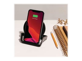 Belkin - Base de carga inalámbrica + adaptador de corriente CA - 10 vatios - negro