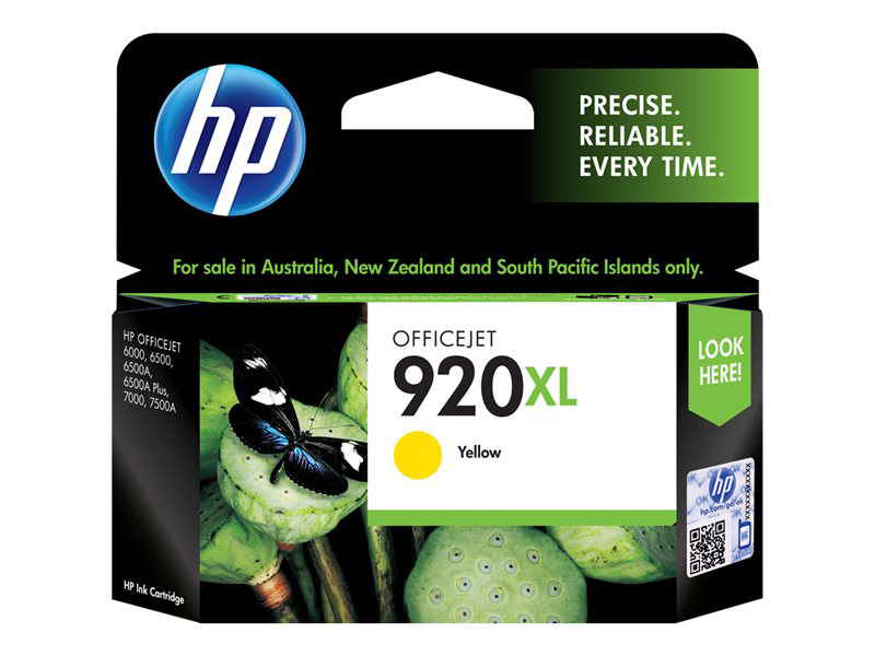 HP 920XL - 6 ml - Alto rendimiento - amarillo - original - cartucho de tinta - para Officejet 4500 G510, 6000, 6000 E609, 6500, 6500 E709, 6500A E710, 7000 E809, 7500 HP 920XL - 6 ml - Alto rendimiento - amarillo - original - cartucho de tinta - para Officejet 4500 G510, 6000, 6000 E609, 6500, 6500 E709, 6500A E710, 7000 E809, 7500
