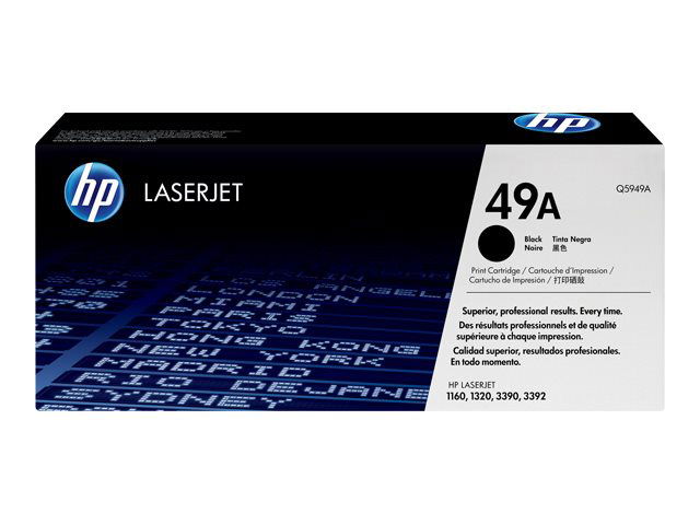 HP 49A - Negro - original - LaserJet - cartucho de tóner (Q5949A) - para LaserJet 1160, 1160Le, 1320, 1320n, 1320nw, 1320t, 1320tn, 3390, 3392 HP 49A - Negro - original - LaserJet - cartucho de tóner (Q5949A) - para LaserJet 1160, 1160Le, 1320, 1320n, 1320nw, 1320t, 1320tn, 3390, 3392