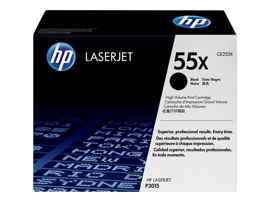 HP 55X - Alto rendimiento - negro - original - LaserJet - cartucho de tóner (CE255X) - para LaserJet Enterprise MFP M525, P3015; LaserJet Enterprise Flow MFP M525