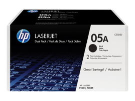 HP 05A - Paquete de 2 - negro - original - LaserJet - cartucho de tóner (CE505D) - para LaserJet P2035, P2035n, P2055, P2055d, P2055dn, P2055x