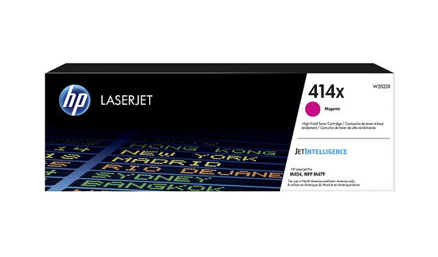 HP 414X - Alto rendimiento - magenta - original - LaserJet - cartucho de tóner (W2023X) - para Color LaserJet Enterprise M455, MFP M480; Color LaserJet Pro M454, M479, MFP M479 HP 414X - Alto rendimiento - magenta - original - LaserJet - cartucho de tóner (W2023X) - para Color LaserJet Enterprise M455, MFP M480; Color LaserJet Pro M454, M479, MFP M479
