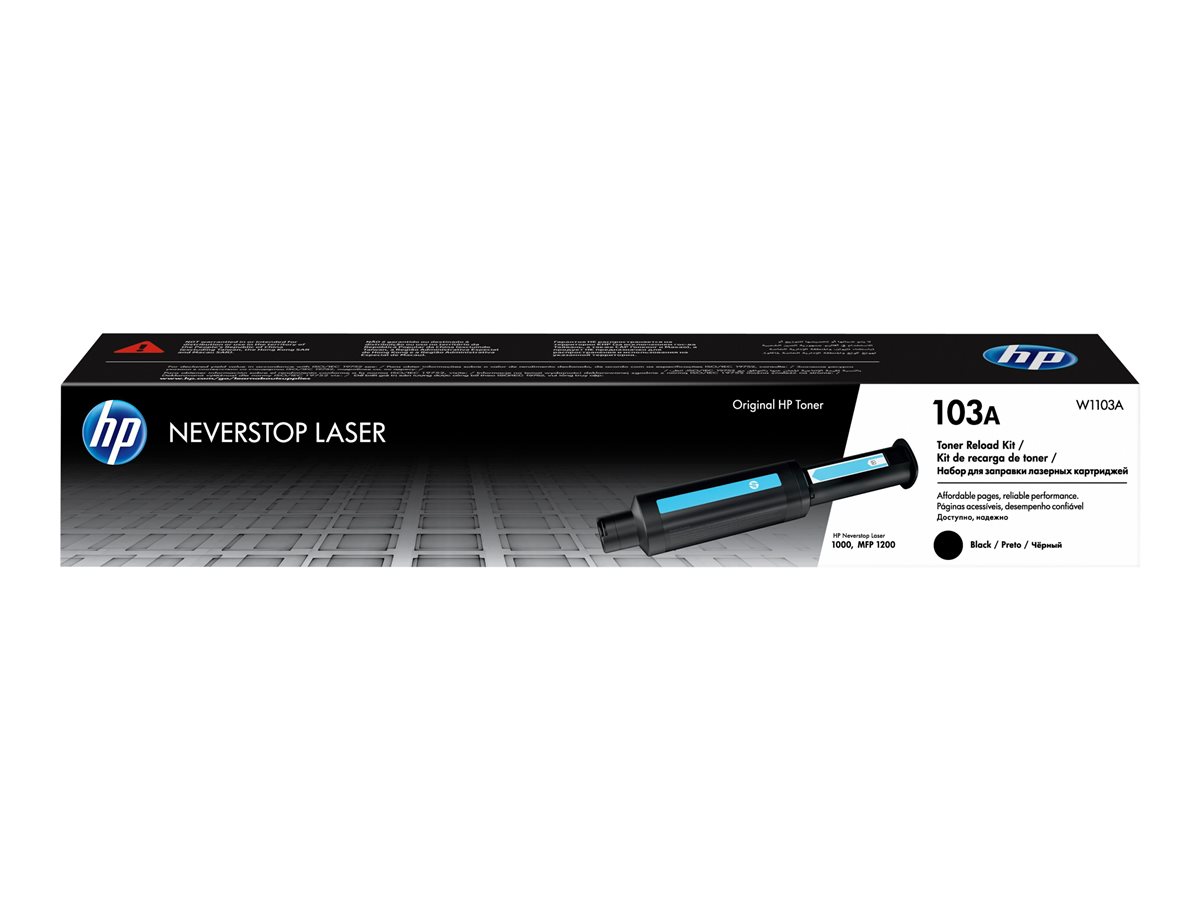 HP 103A Reload Kit - Negro - recarga de tóner - para Neverstop Laser 1000a,  1000n, 1000w, MFP 1200a, MFP 1200n, MFP 1200nw, MFP 1200w