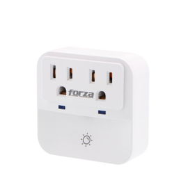 Forza FWT-201 - Protector contra sobretensiones - CA 110/220 V - 1250 vatios - conectores de salida: 2 - blanco