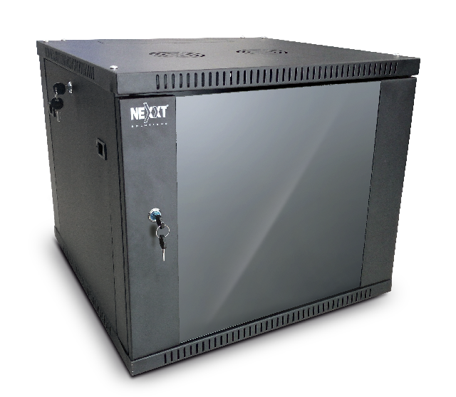 Nexxt Solutions SKD - Armario - instalable en pared - negro, RAL 9005 - 12U - 19