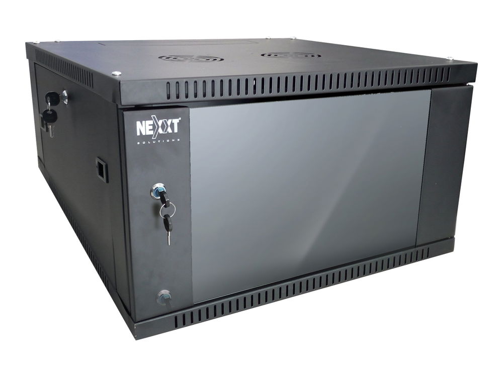 Nexxt Solutions SKD - Armario - instalable en pared - negro, RAL 9005 - 4U - 19 Nexxt Solutions SKD - Armario - instalable en pared - negro, RAL 9005 - 4U - 19