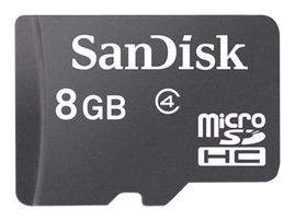 SanDisk - Tarjeta de memoria flash - 8 GB - Class 4 - microSDHC - negro SanDisk - Tarjeta de memoria flash - 8 GB - Class 4 - microSDHC - negro