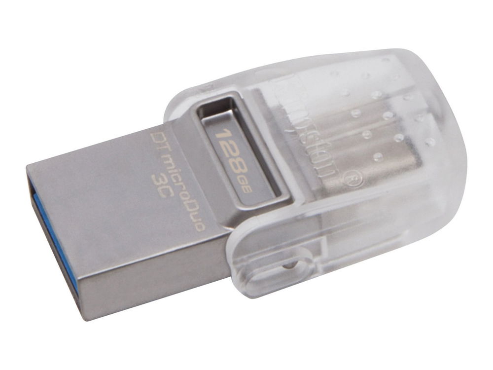 Kingston DataTraveler microDuo 3C - Unidad flash USB - 128 GB - USB 3.1 / USB-C - para Apple MacBook (Early 2015, Early 2016, Mid 2017); MacBook Air (Late 2018); MacBook Pro (Late 2016, Mid 2017, Mid 2018)