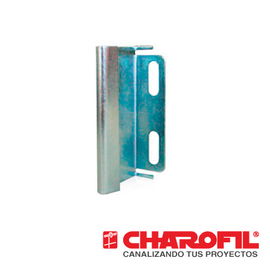 Placa salida a tubo automática para peralte de 66mm y 116mm, con acabado Electro Zinc