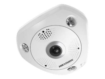Hikvision 12 MP IR Network Fisheye Camera DS-2CD63C5G0E-IS - Cámara de vigilancia de red - color (Día y noche) - 12 MP - 4000 x 3000 - montaje M12 - focal fijado - audio - GbE - MJPEG, H.264, H.265, H.265+, H.264+ - DC 12 V / PoE Class 0