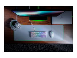 Razer Huntsman Mini - Teclado - retroiluminación - USB - EE. UU. - interruptor: Razer Clicky Optical Purple - mercurio