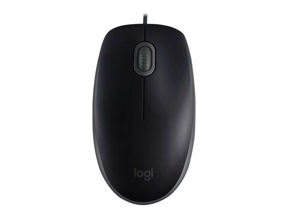 Logitech M110 Silent - Ratón - diestro y zurdo - óptico - 3 botones - cableado - USB - negro