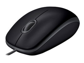 Logitech M110 Silent - Ratón - diestro y zurdo - óptico - 3 botones - cableado - USB - negro