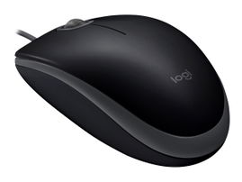 Logitech M110 Silent - Ratón - diestro y zurdo - óptico - 3 botones - cableado - USB - negro