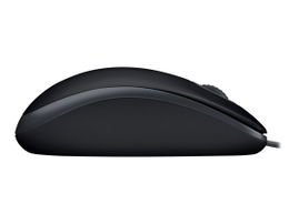 Logitech M110 Silent - Ratón - diestro y zurdo - óptico - 3 botones - cableado - USB - negro