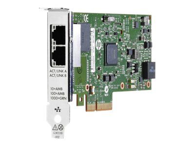 HPE 361T - Adaptador de red - PCIe 2.0 x4 perfil bajo - Gigabit Ethernet x 2 - para ProLiant DL360 Gen10, DL388p Gen8