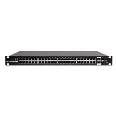 Switch EdgeMAX Administrable de 48 Puertos Gigabit con PoE+/PoE Pasivo 24V + 2 Puertos SFP + 2 Puertos SFP+, 750 W Switch EdgeMAX Administrable de 48 Puertos Gigabit con PoE+/PoE Pasivo 24V + 2 Puertos SFP + 2 Puertos SFP+, 750 W