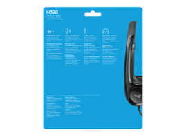 Logitech USB Headset H390 - Auricular - en oreja - cableado - USB