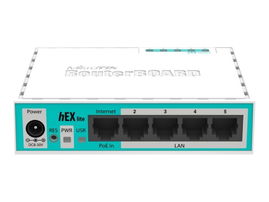 MikroTik RouterBOARD hEX lite RB750r2 - Router conmutador de 4 puertos -