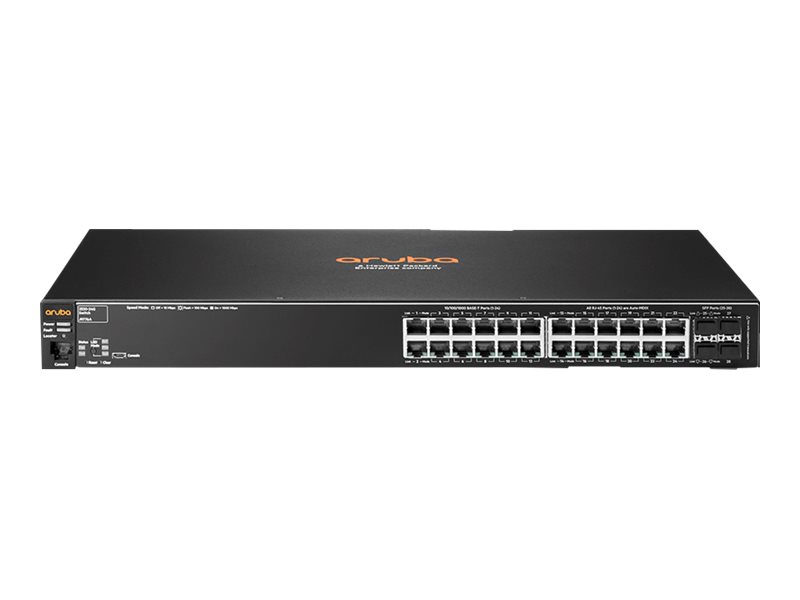 HPE Aruba 2530-24G - Conmutador - Gestionado - 24 x 10/100/1000 + 4 x Gigabit SFP - sobremesa, montaje en rack, montaje en pared HPE Aruba 2530-24G - Conmutador - Gestionado - 24 x 10/100/1000 + 4 x Gigabit SFP - sobremesa, montaje en rack, montaje en pared