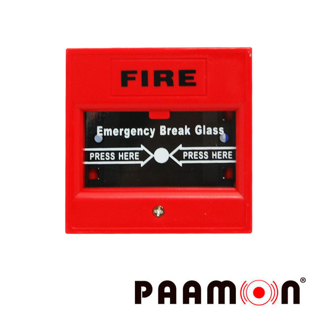 BOTÓN DE PÁNICO INCENDIO PAAMON PAM-FRBT MANUAL / ALAMBRICO / TIPO DE SALIDA NO Y NC/ COLOR ROJO / USO INTERIOR / IDEAL PARA CUALQUIER SISTEMA DE ALARMA QUE CUENTE CON ZONAS CABLEADAS