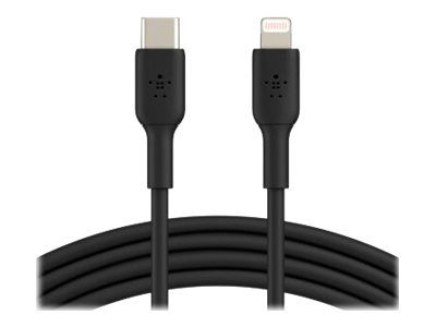 Belkin BoostCharge - Cable Lightning - 24 pin USB-C macho a Lightning macho - 1 m - negro - suministro de potencia USB (18W)