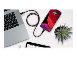 Belkin BoostCharge - Cable Lightning - 24 pin USB-C macho a Lightning macho - 1 m - negro - suministro de potencia USB (18W)