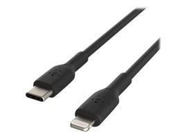 Belkin BoostCharge - Cable Lightning - 24 pin USB-C macho a Lightning macho - 1 m - negro - suministro de potencia USB (18W)